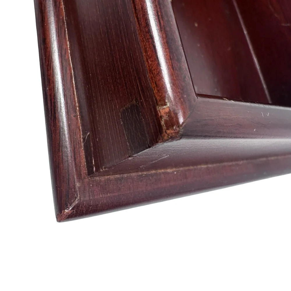 Vintage Williamsburg Restoration C4W Wine Bottle Server Brown Mahogany Wood‎
